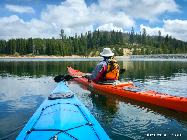 Kayaking, camping fishing at Ice House Reservoir in